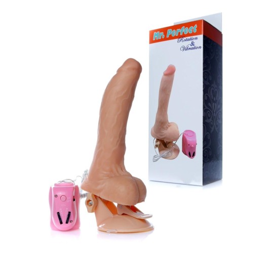 Dildo penis na przyssawce obroty rotacja 24cm